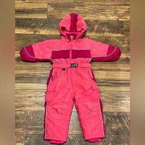 The Children’s Place pink 24m toddler girl’s hooded snowsuit